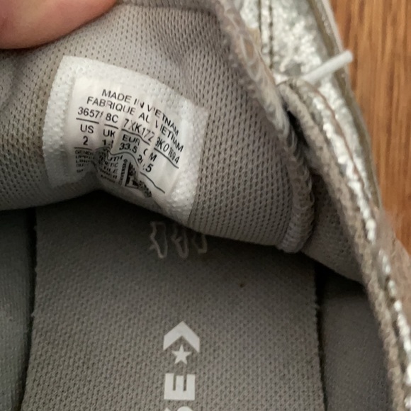 Silver glitter converse - Picture 5 of 5